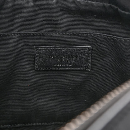 Saint Laurent Calfskin Matelasse Monogram Monochrome Lou Camera Bag Black 6 of 12