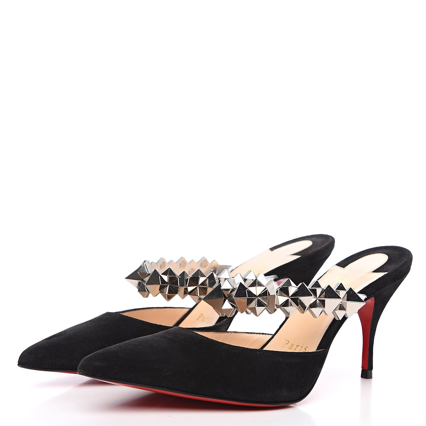 Veau Velours Specchio Planet Choc 80 Mule 35 Black