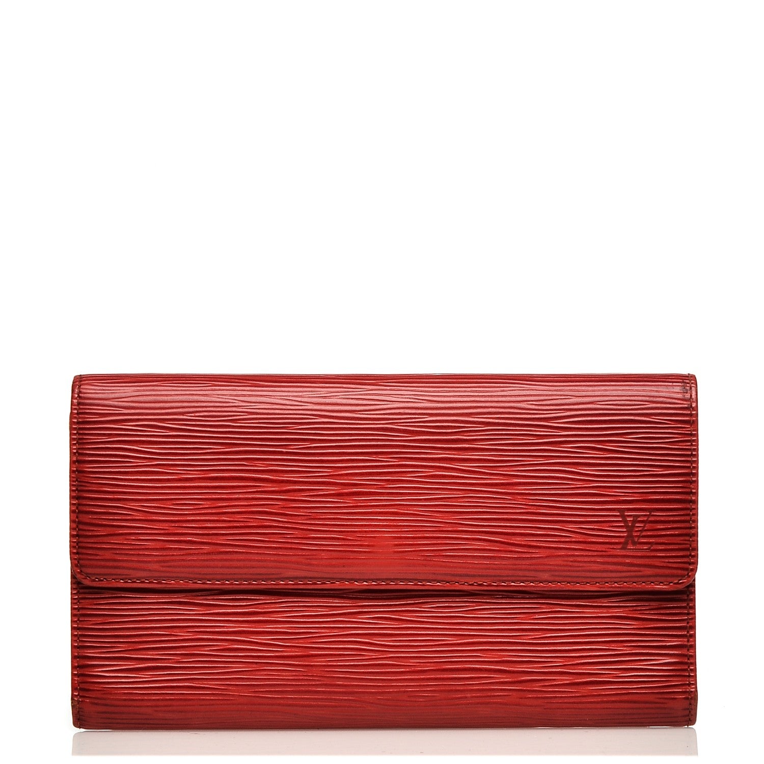 Louis Vuitton Epi Porte Tresor International Wallet Castillan Red 1 of 10