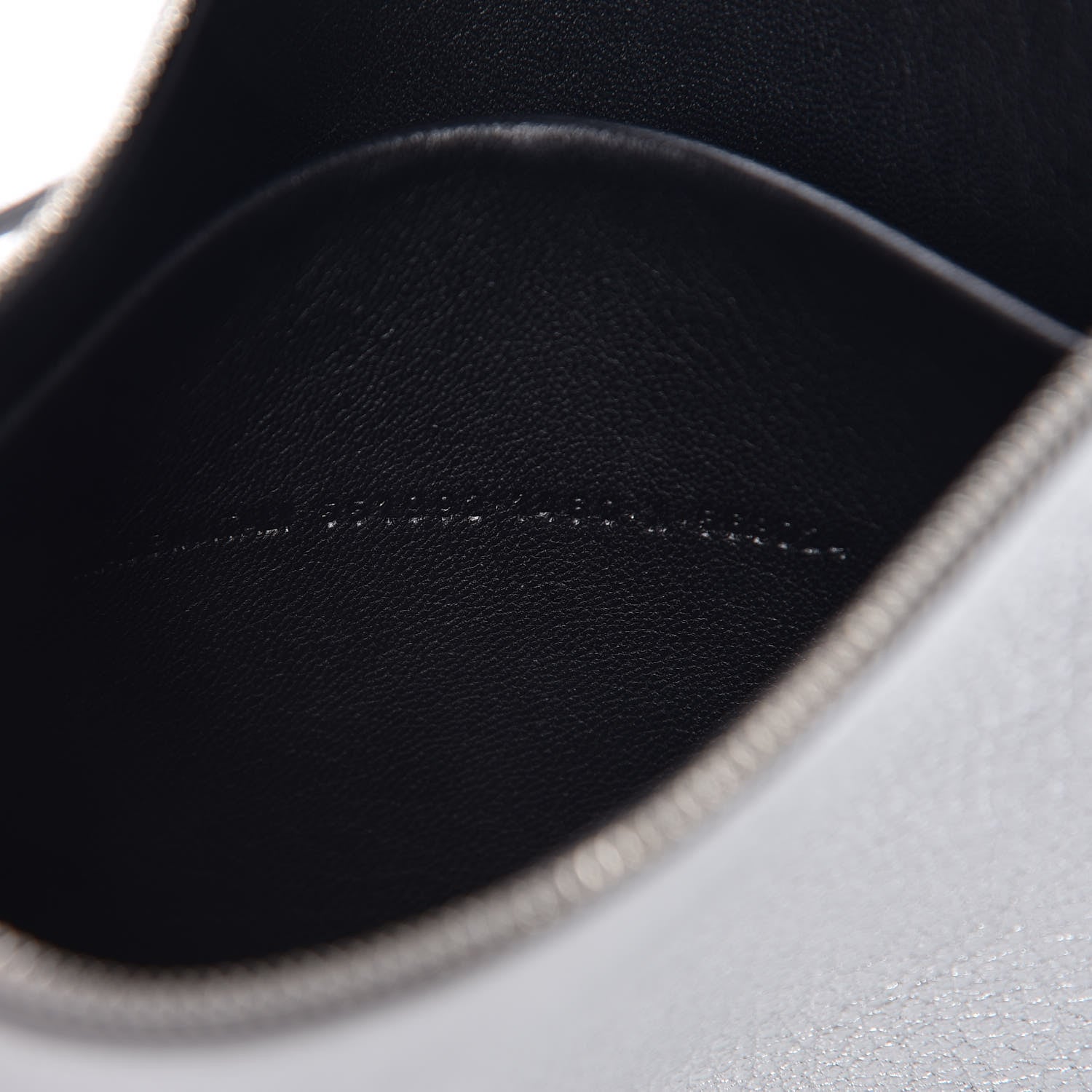Balenciaga Metallic Goatskin Logo Large Everyday Zip Pouch Argent Black 7 of 7