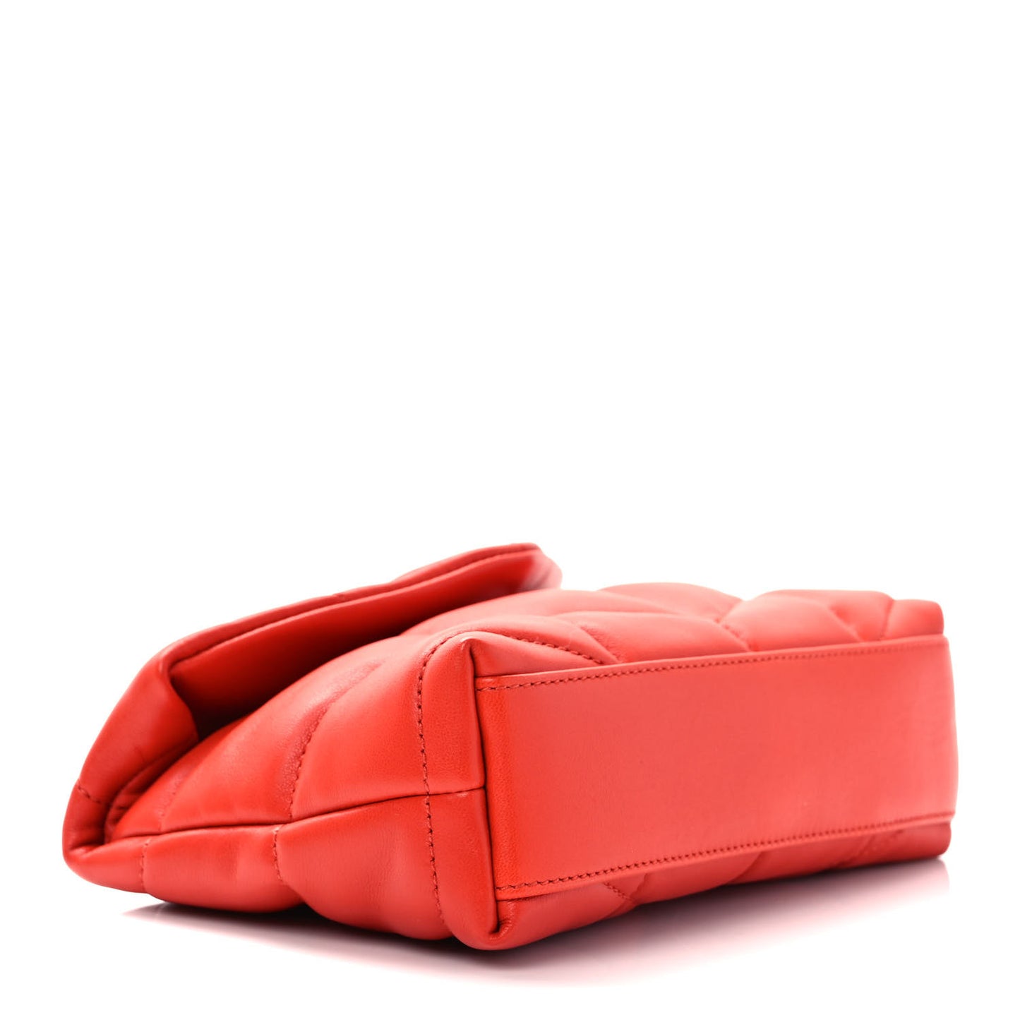 Lambskin Monogram Loulou Puffer Pouch Clutch Coral