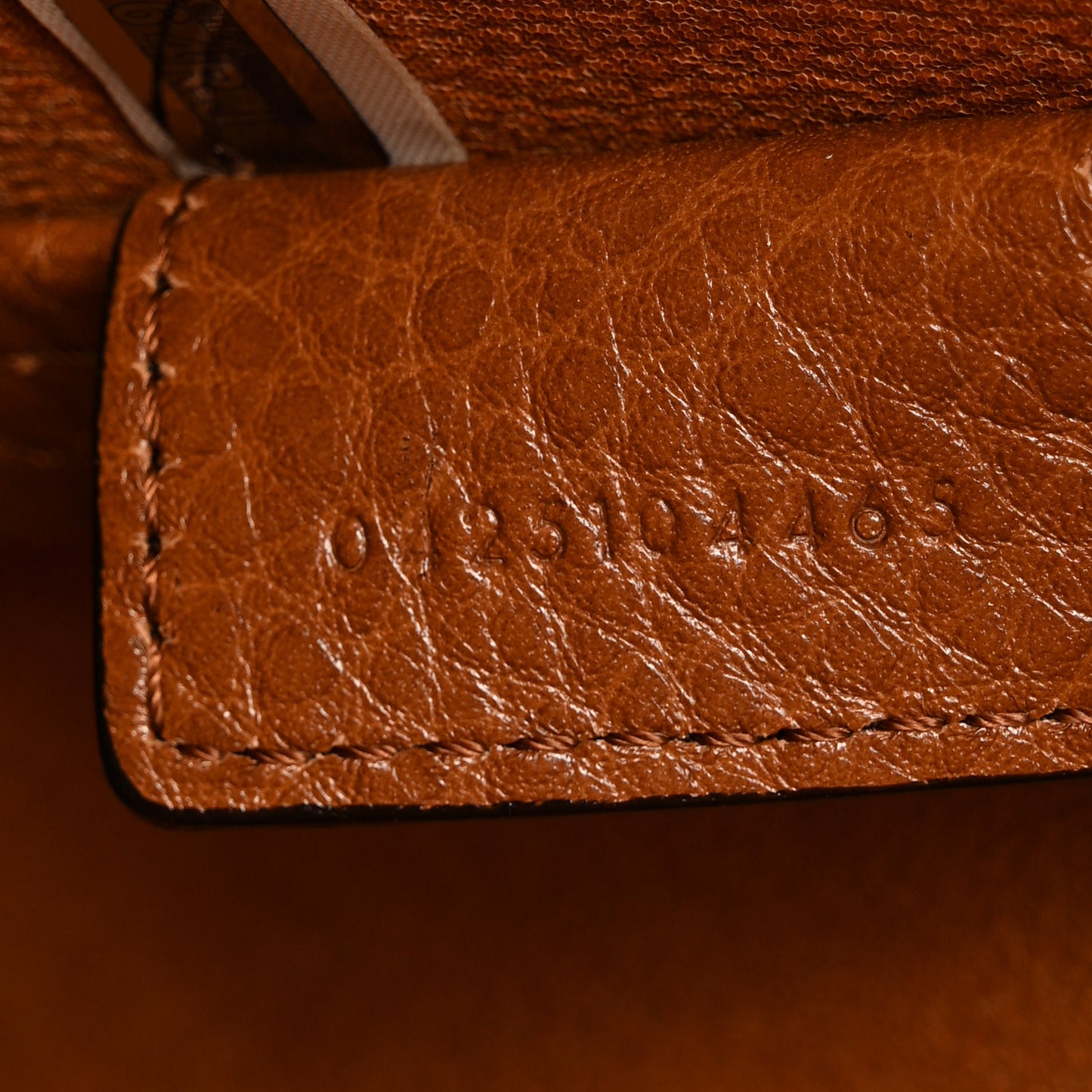 Grained Calfskin Medium Spin Tote Clay Brown