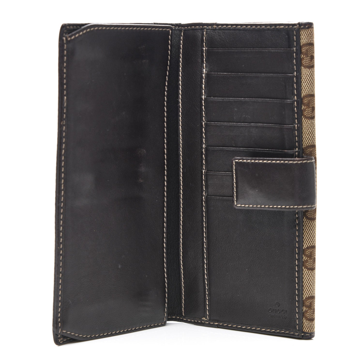 Gucci Monogram New Britt Continental Snap Wallet Dark Brown 5 of 6