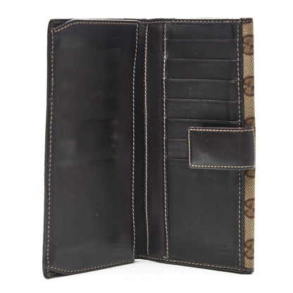 Gucci Monogram New Britt Continental Snap Wallet Dark Brown 5 of 6