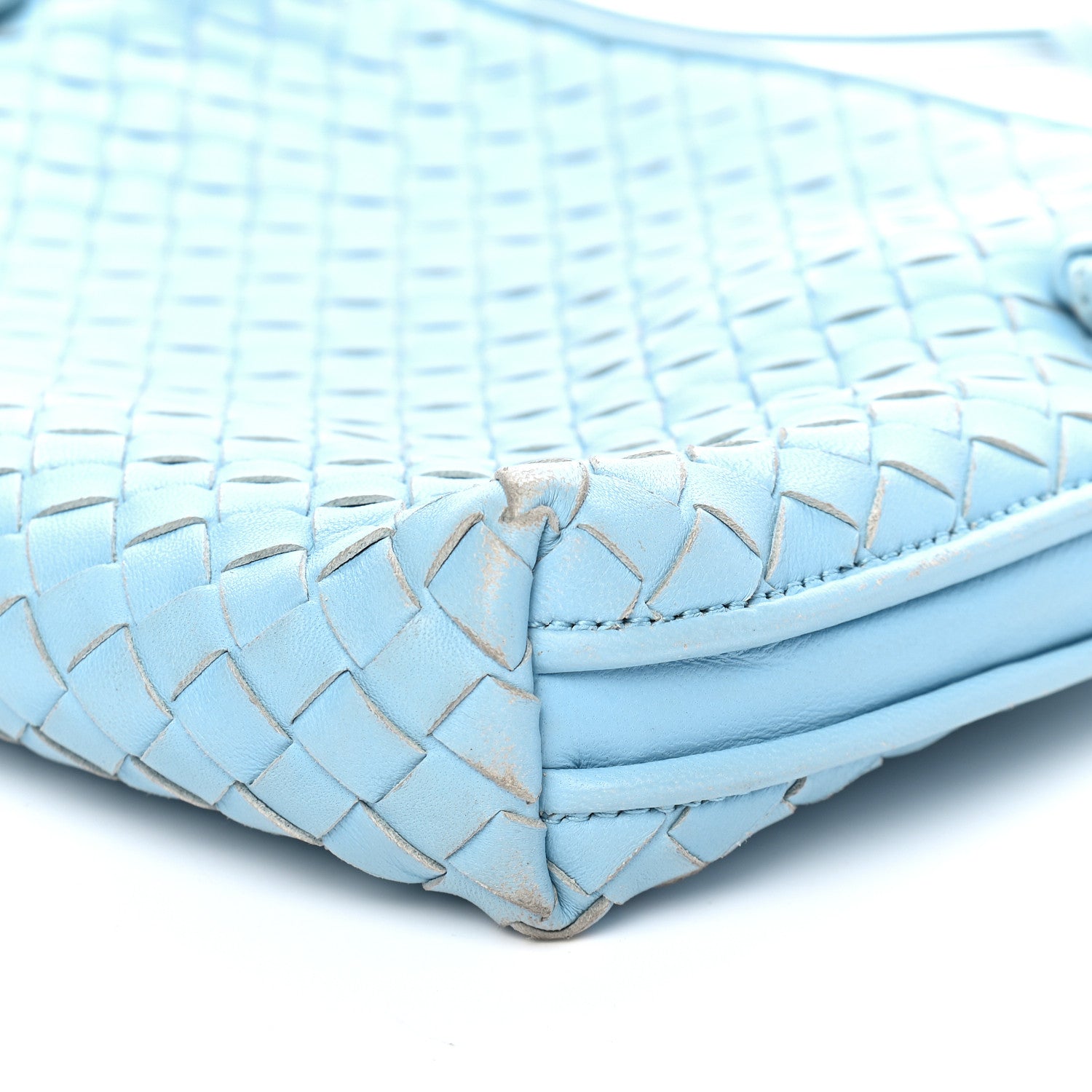Bottega Veneta Nappa Intrecciato Crossbody Pillow Light Blue 7 of 9