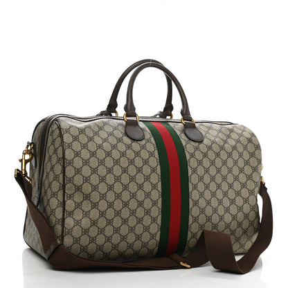 Gucci X BALENCIAGA BB Supreme Monogram Web Medium Ophidia Carry-On Duffle Bag Beige New Acero 2 of 10