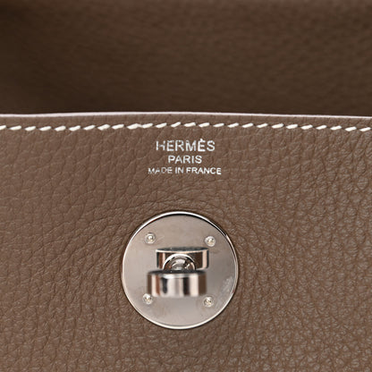 Hermes Taurillon Clemence Lindy 26 Etoupe 6 of 12