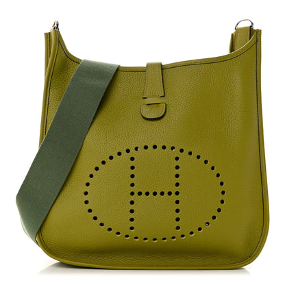 Hermes Taurillon Clemence Evelyne II GM Vert Chartreuse 1 of 9