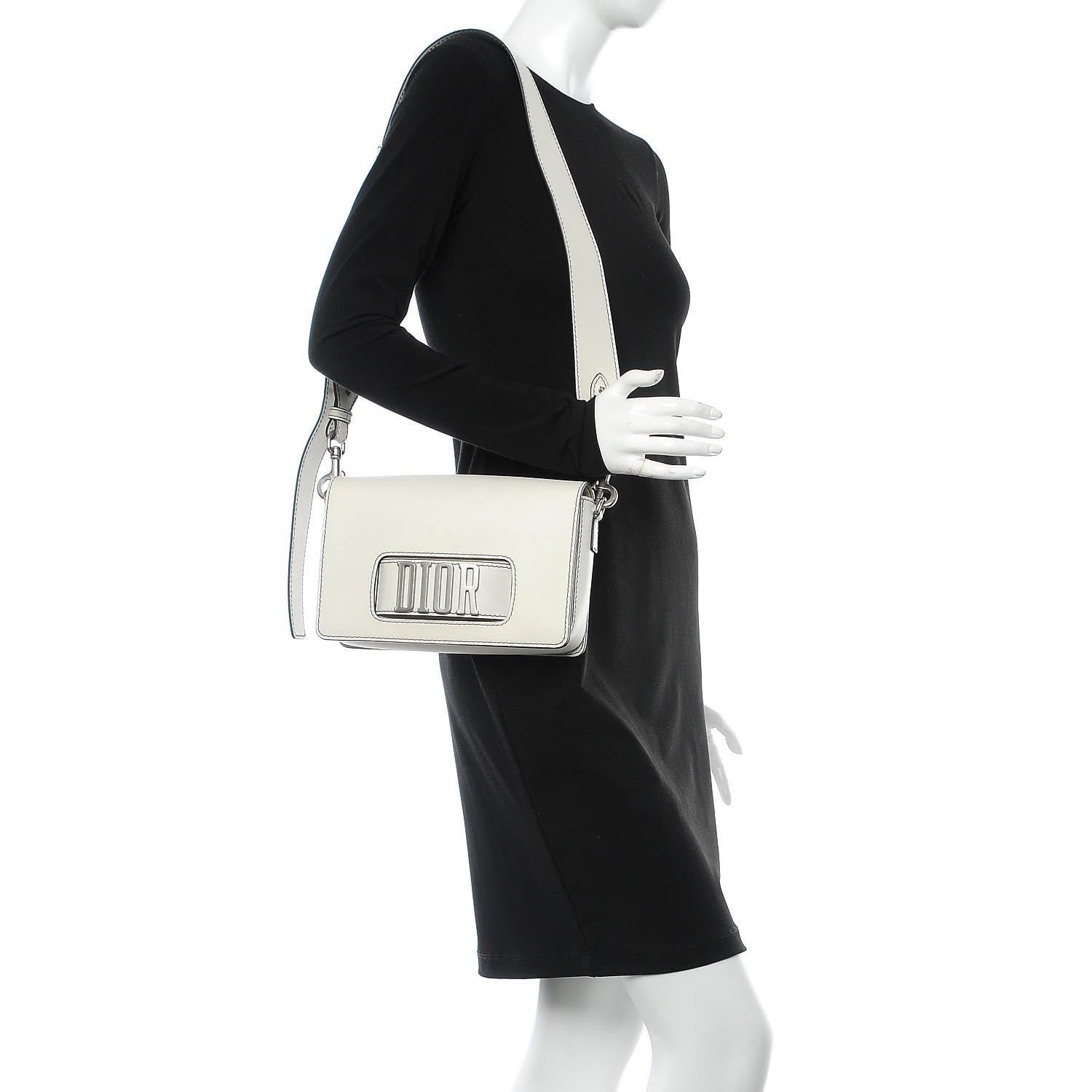 Christian Dior Smooth Calfskin Dio(r)evolution Flap Bag Off White 2 of 7