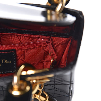 Christian Dior Patent Cannage Mini Lady Dior Black 12 of 13
