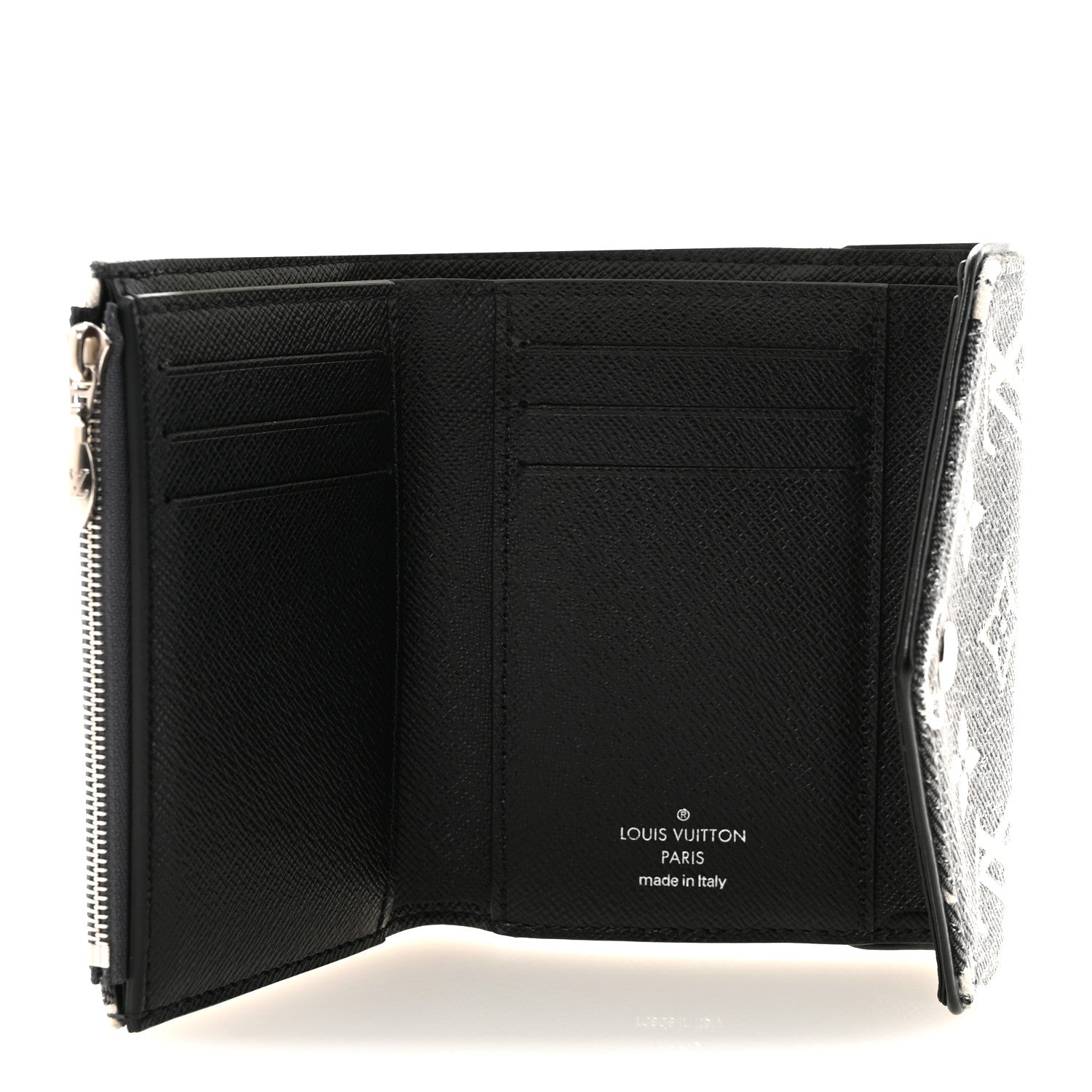 Louis Vuitton Denim Monogram Jacquard Victorine Wallet Grey 5 of 6