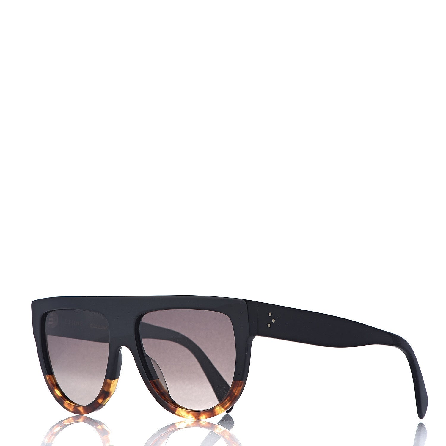 Celine Acetate Aviator Sunglasses CL 40001I Black Havana 1 of 8