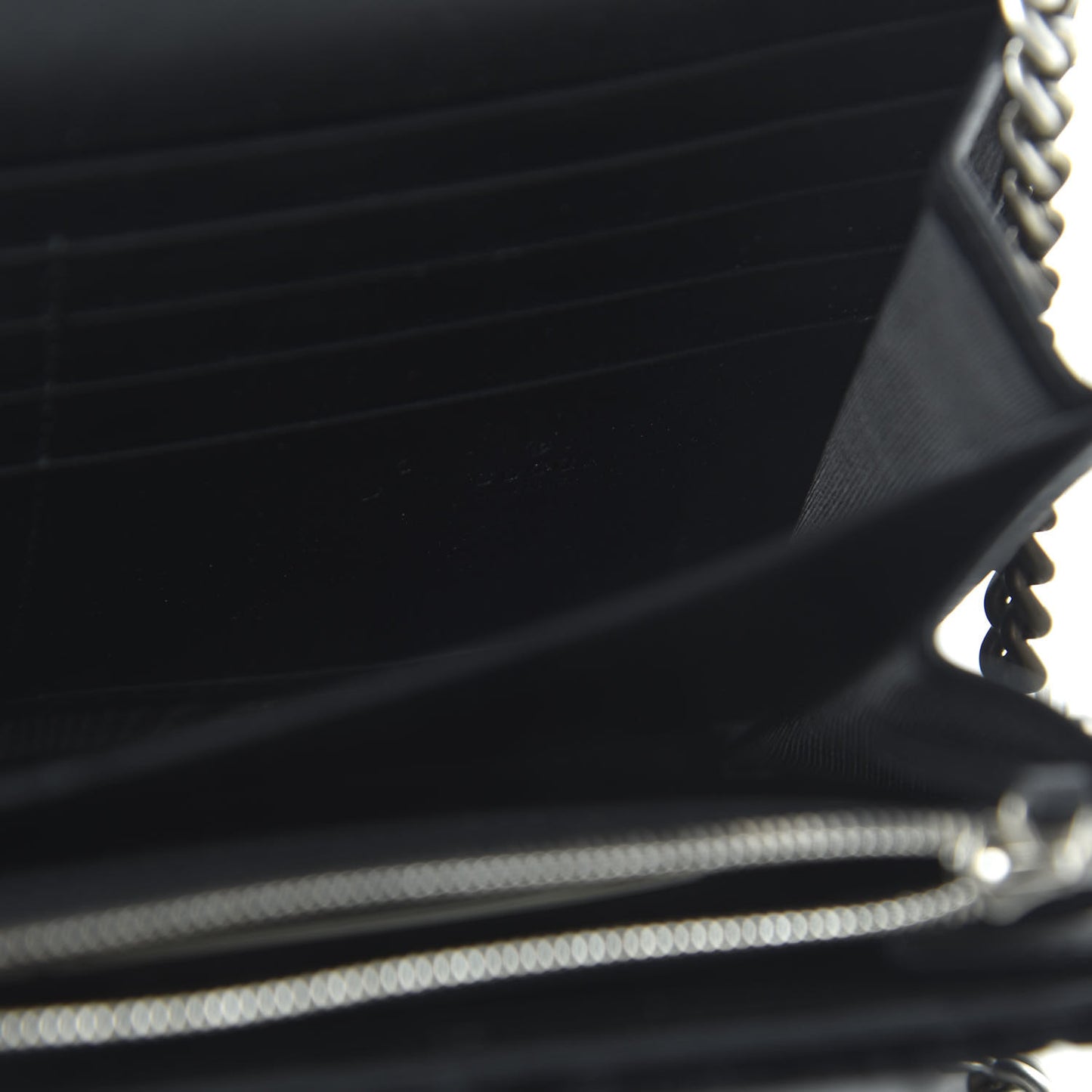 Velvet GG Monogram Mini Dionysus Chain Wallet Black