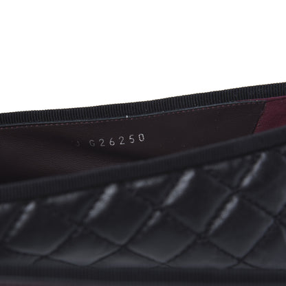 Chanel Aged Calfskin Quilted CC Cap Toe Ballerina Flats 42 Black 8 of 9
