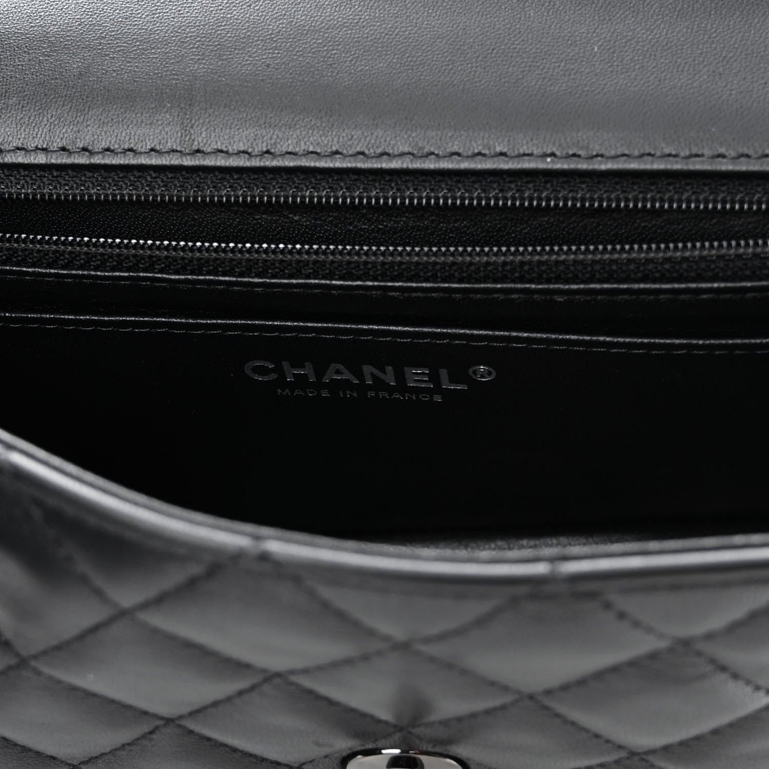 Chanel Lambskin Quilted Mini Rectangular Flap So Black 6 of 11