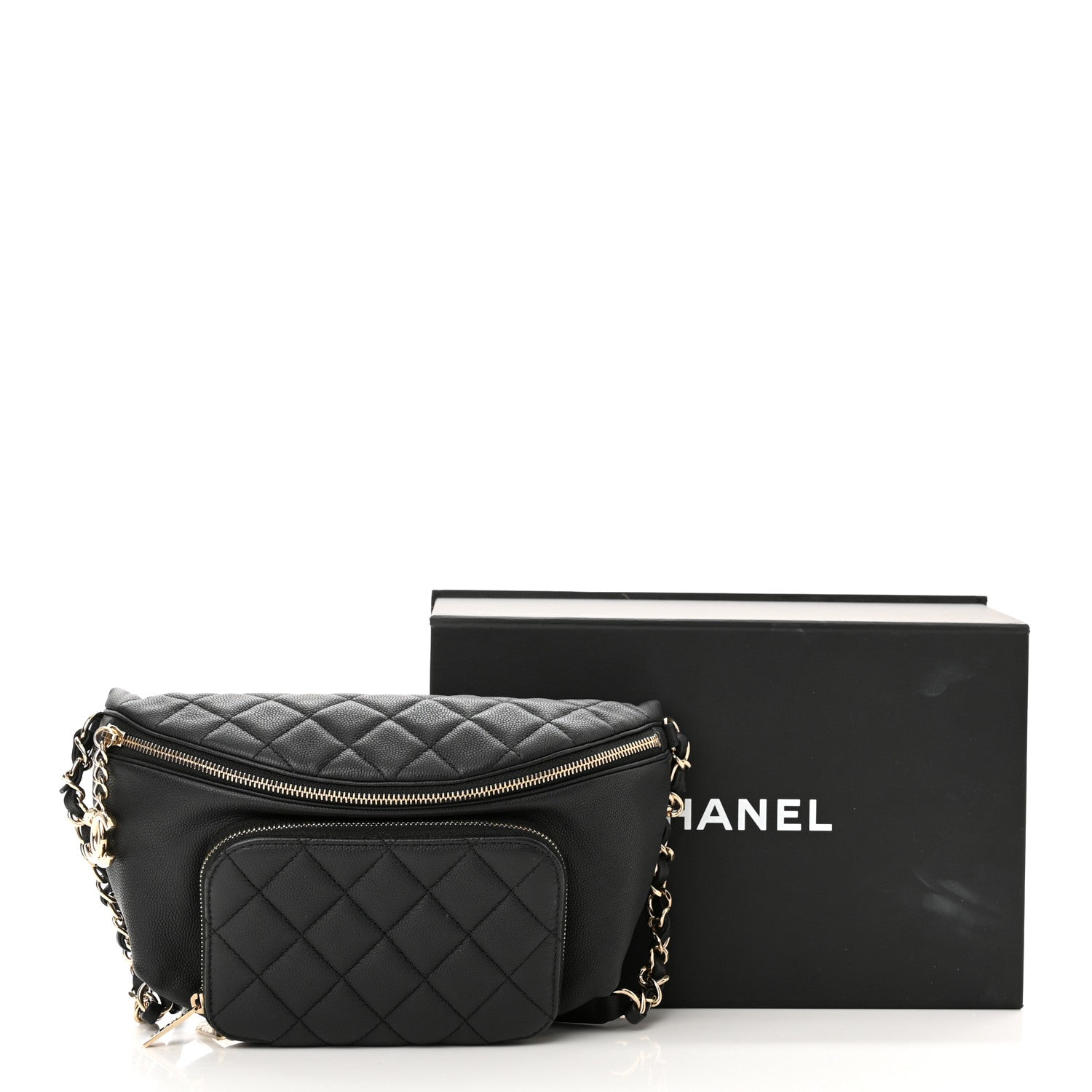 Chanel Caviar Quilted Business Affinity Waist Belt Bag Black 10 of 10