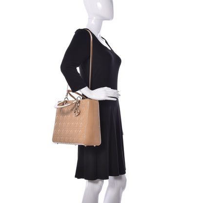 Christian Dior Patent Cannage Large Lady Dior Beige 3 of 20