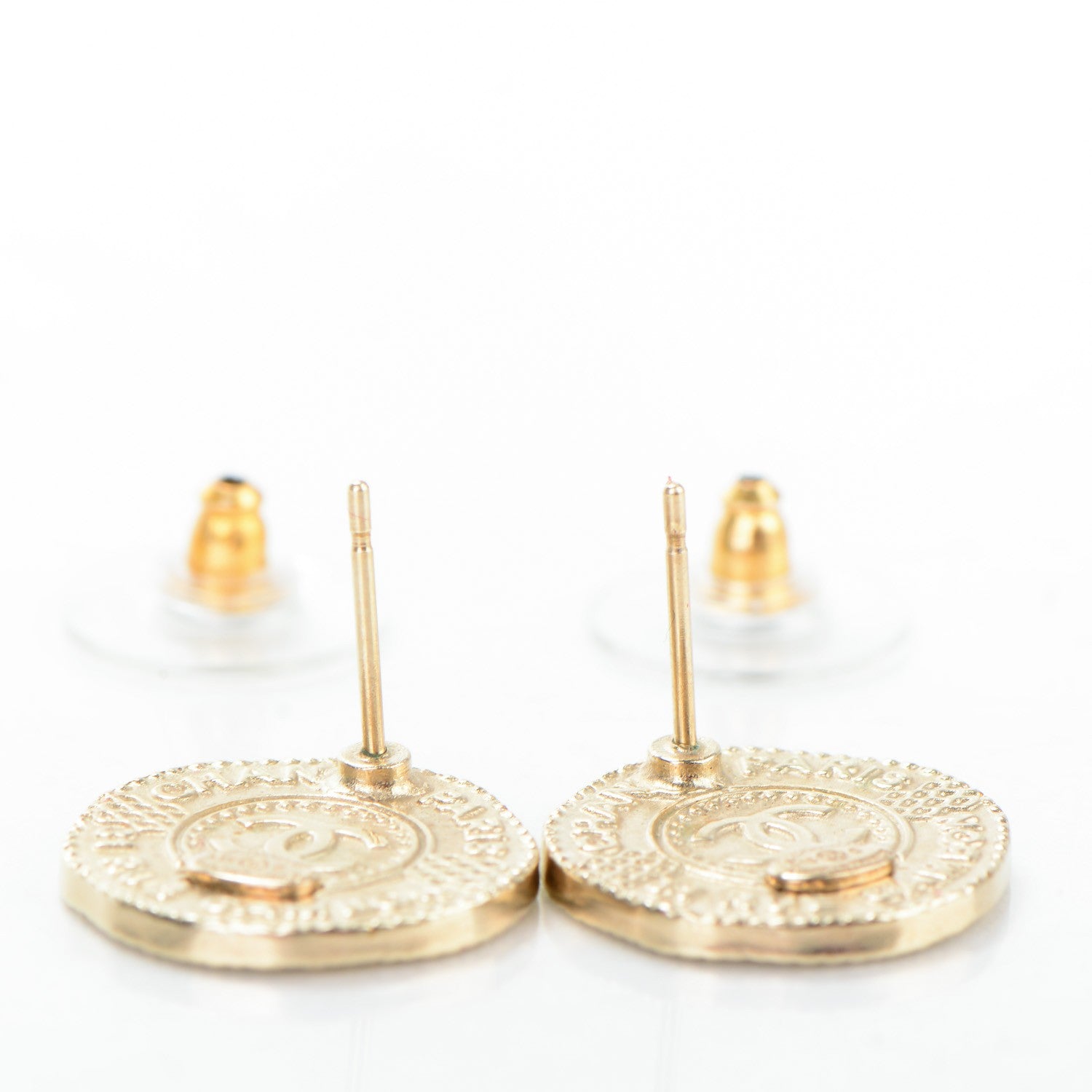 Chanel Medallion CC Earrings Gold 3 of 5
