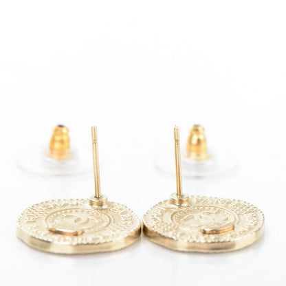 Chanel Medallion CC Earrings Gold 3 of 5