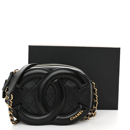 Chanel Lambskin Quilted Coco Midnight Camera Case Black 11 of 11