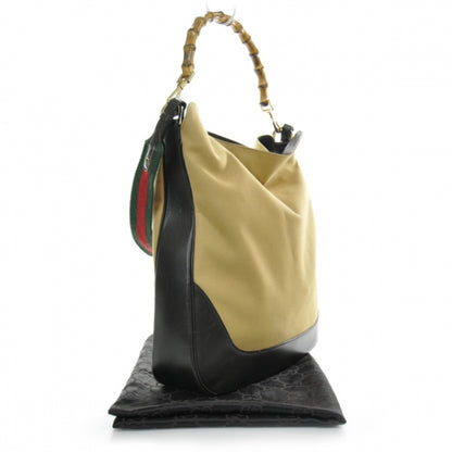 Gucci Bamboo Top Handle Bag w Web Strap Brown 3 of 11