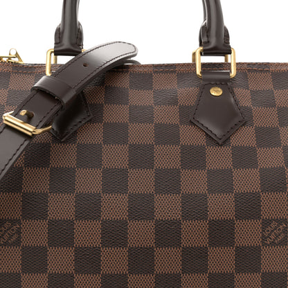 Louis Vuitton Damier Ebene Speedy Bandouliere 25 8 of 10