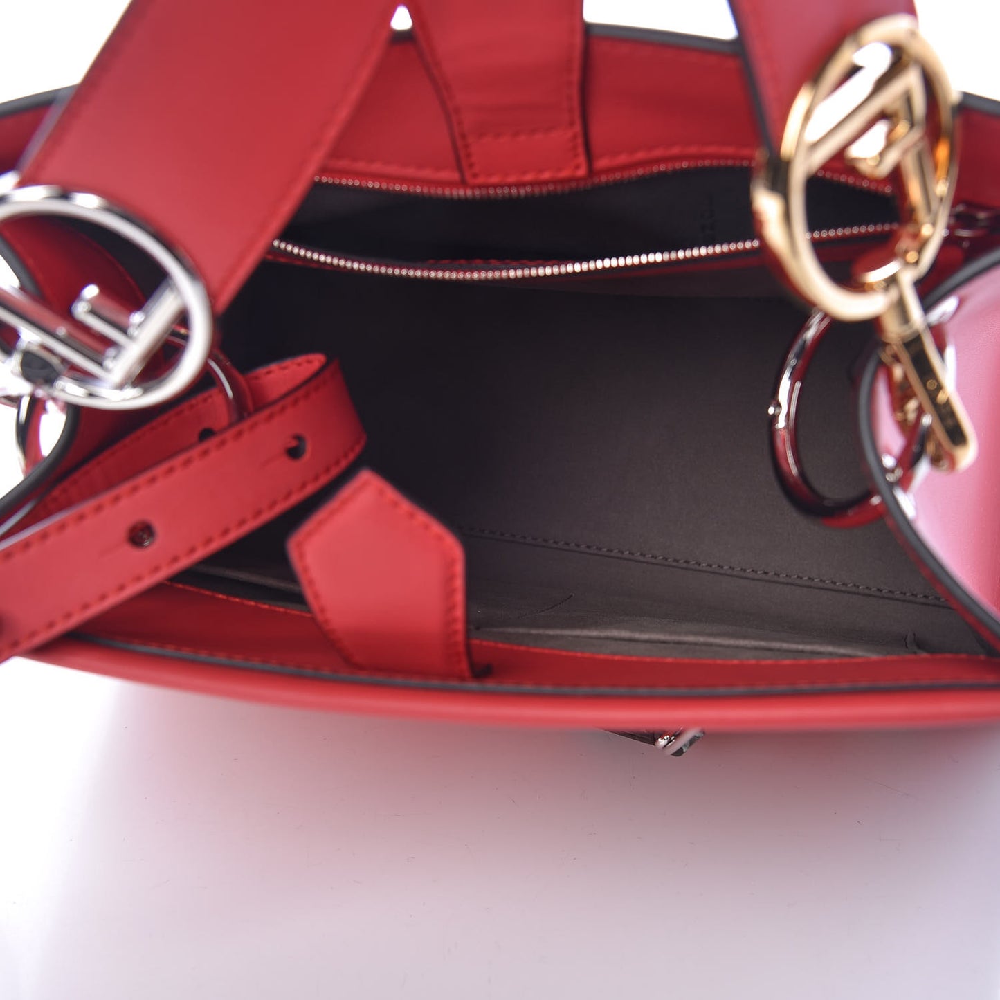 Vitello Century Raffia Elaphe F is Fendi FF Woven Embroidered Small Runaway Satchel Fiamma Menta