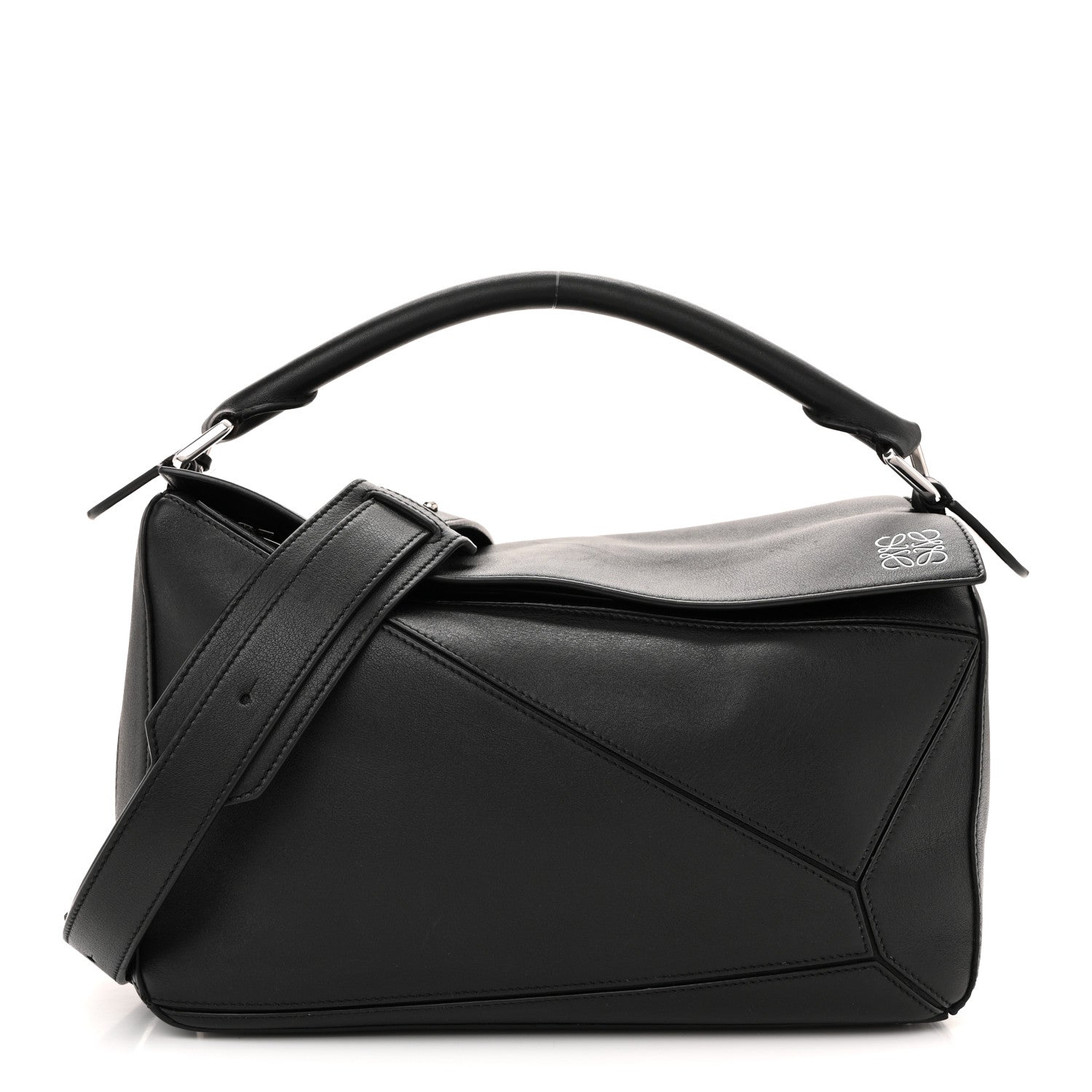 Loewe Calfskin Medium Puzzle Bag Black 1 of 13