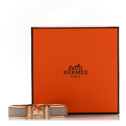 Hermes Enamel Narrow Clic Clac H Bracelet PM Marron Glace 5 of 5