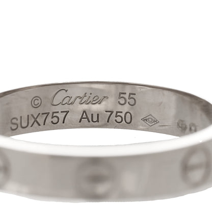 Cartier 18K White Gold 3.5mm LOVE Wedding Band Ring 55 7.25 4 of 4