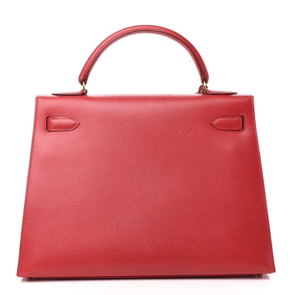 Hermes Courchevel Kelly Sellier 32 Rouge Vif 5 of 36