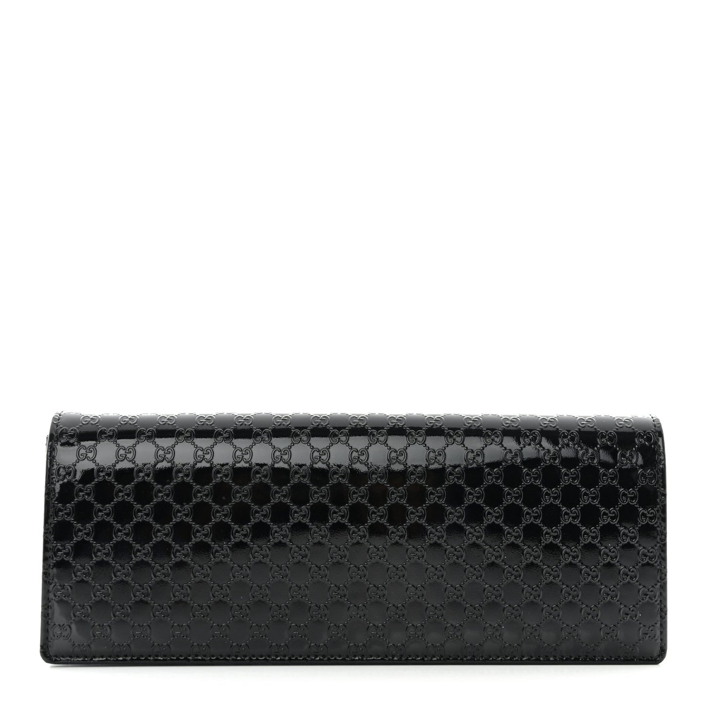 Patent Microguccissima Small Broadway Clutch Black