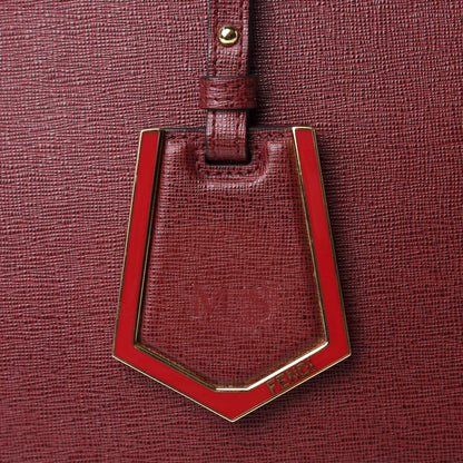 Fendi Vitello Elite Regular 2Jours Tote Rosso Scuro Ciliegia 10 of 11