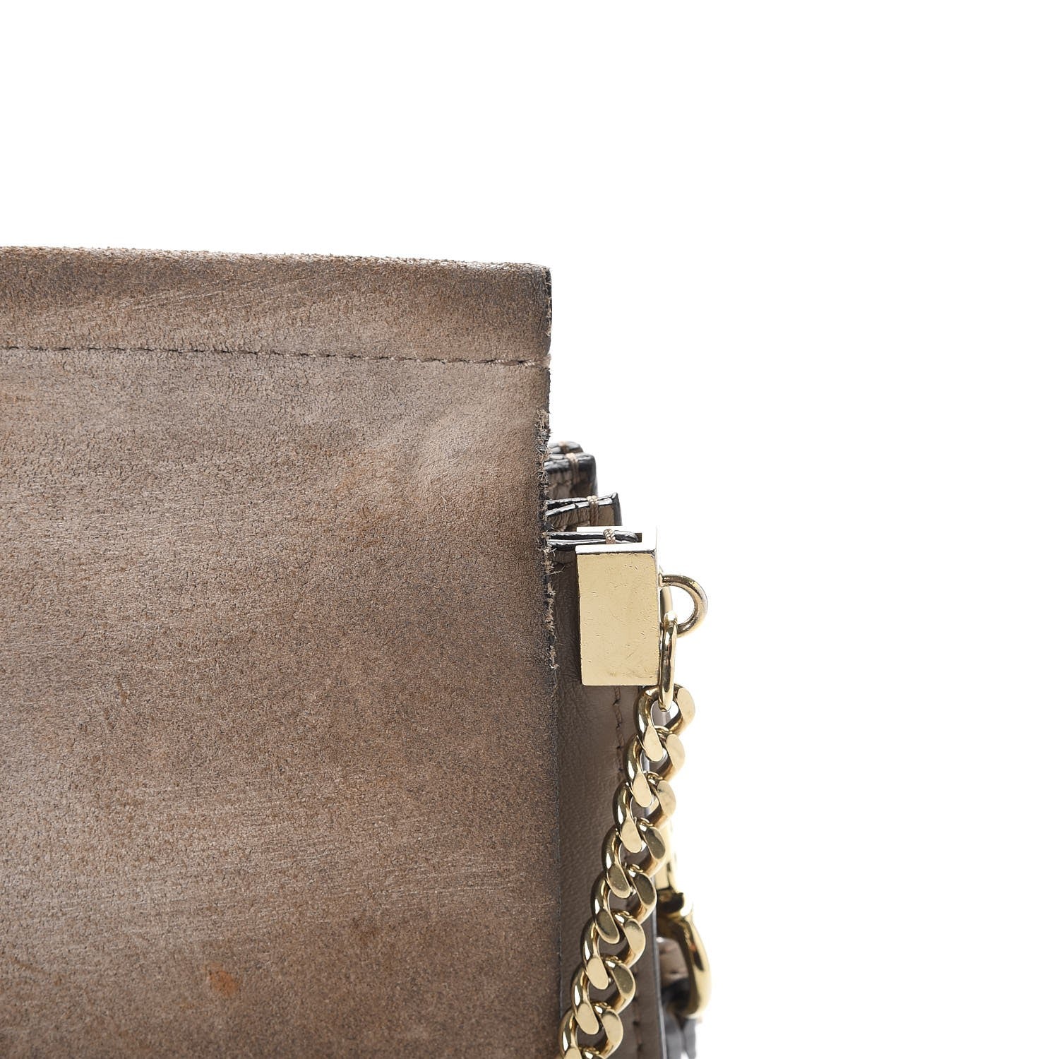 Chloe Calfskin Suede Medium Faye Shoulder Bag Motty Grey 9 of 17