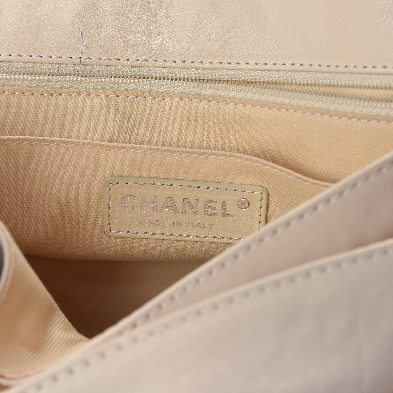 Chanel Calfskin Quilted Flap Shoulder Bag Light Beige 6 of 11