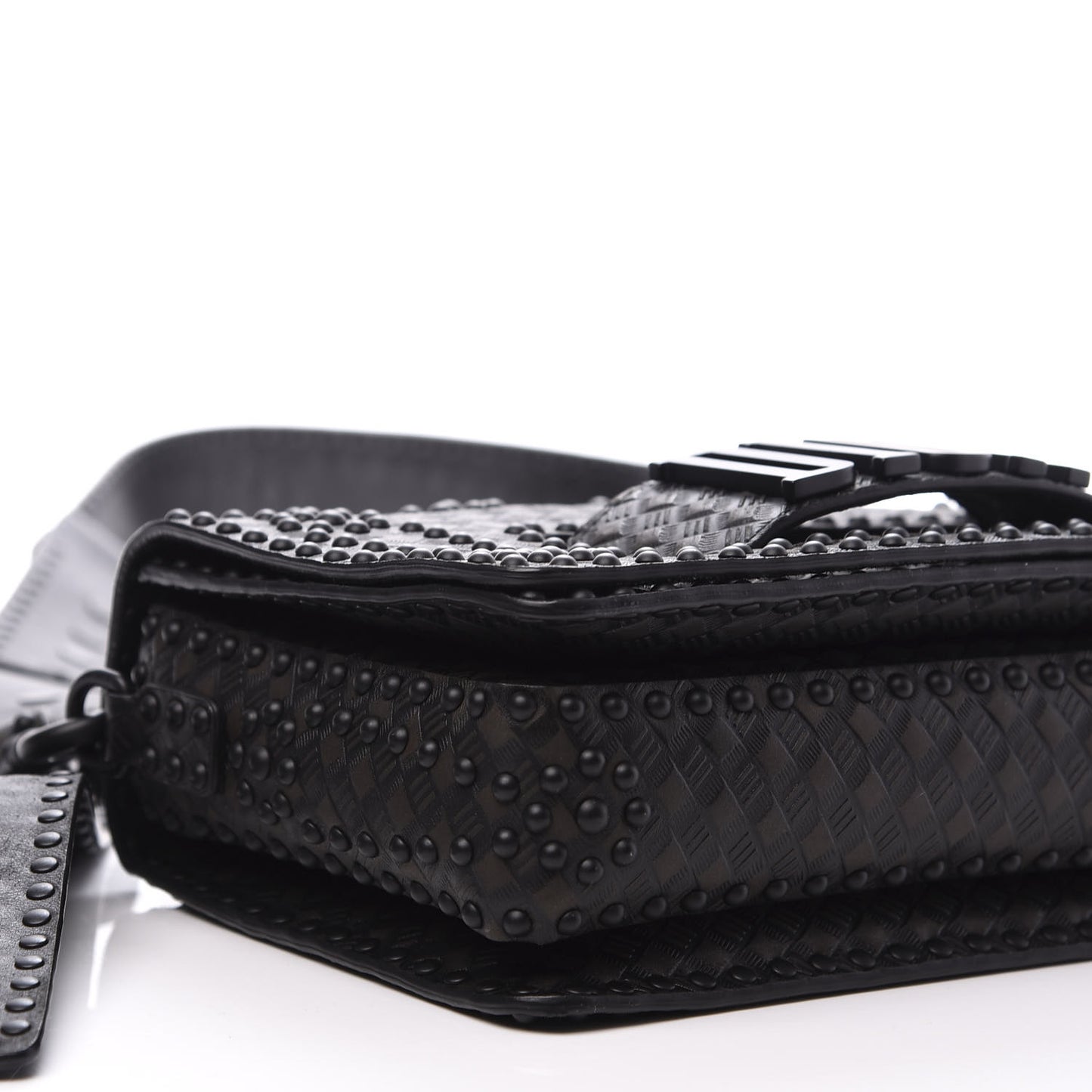 Calfskin Studded Dio(r)evolution Flap Bag Black
