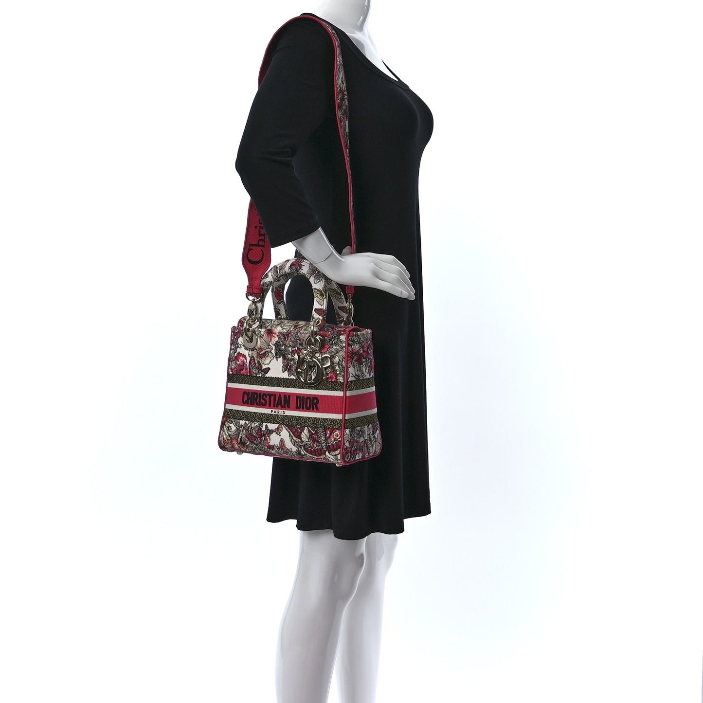 Canvas Embroidered Butterfly Print Medium Lady D-Lite Multicolor