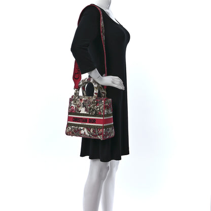 Christian Dior Canvas Embroidered Butterfly Print Medium Lady D-Lite Multicolor 2 of 10