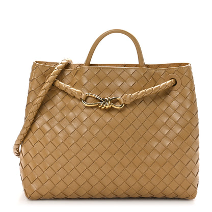 Bottega Veneta Nappa Intrecciato Medium Andiamo Shoulder Bag Dark Praline 1 of 9