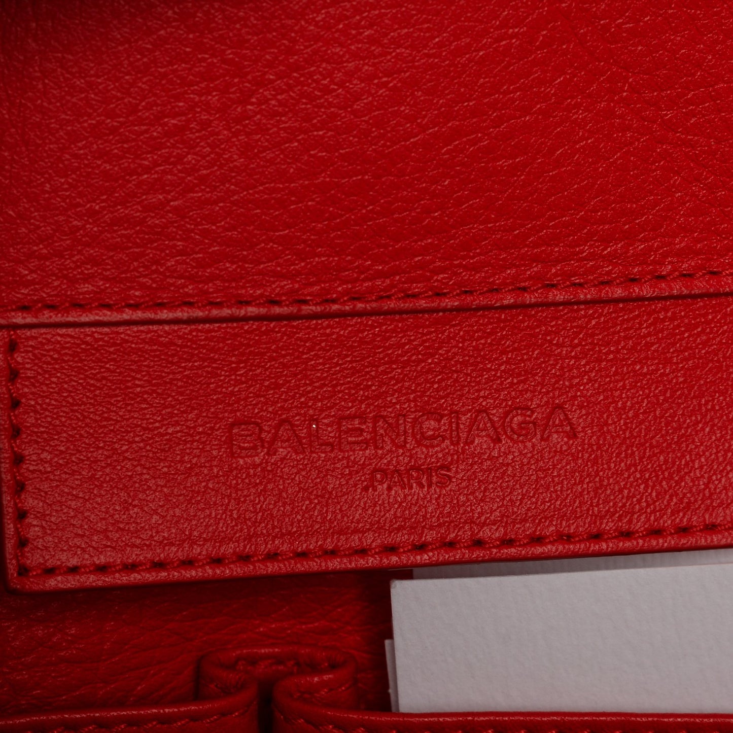 Veau Papier A4 Zip Around Tote Rouge Coquelicot