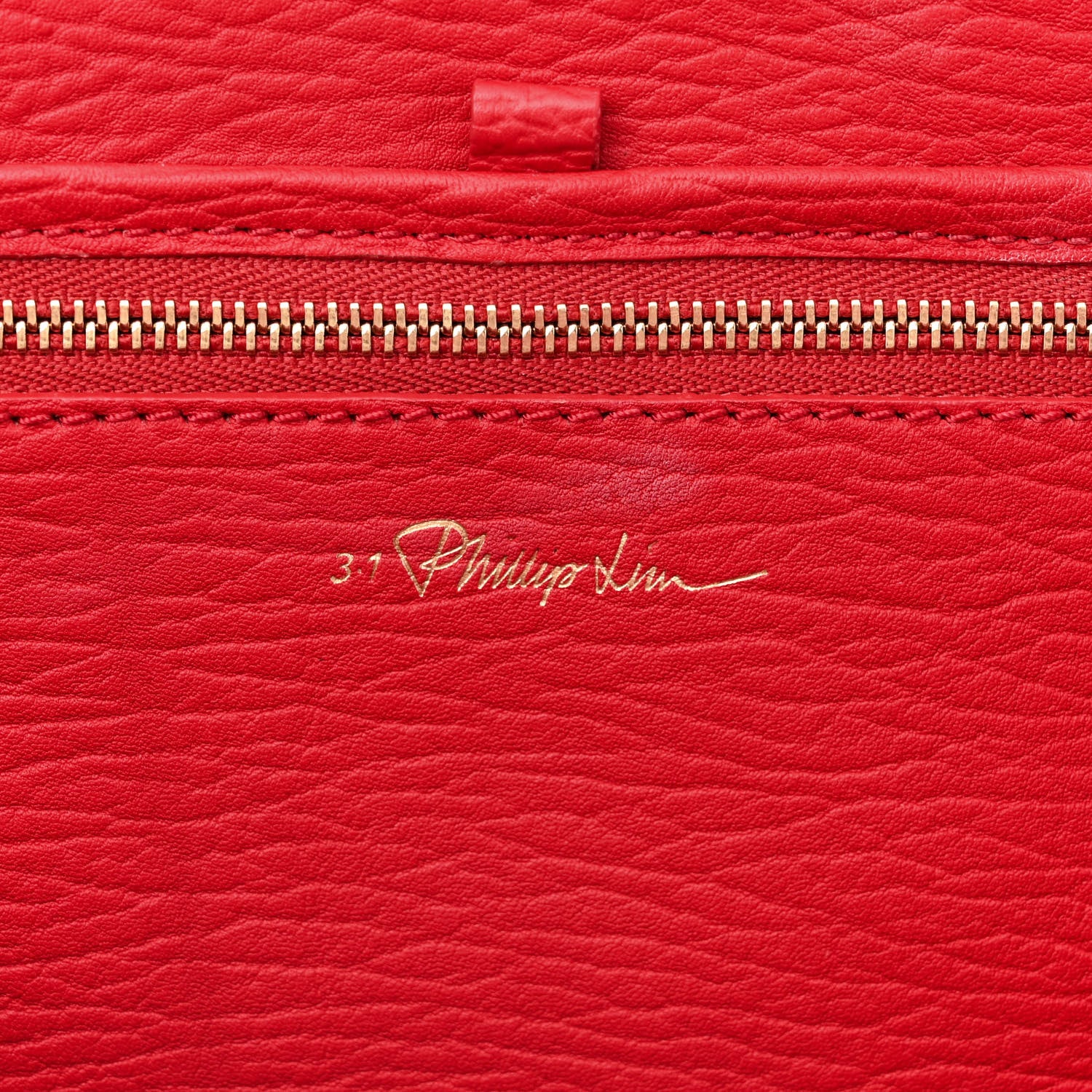 3.1 Phillip Lim Textured Calfskin Medium Pashli Satchel Red 5 of 15