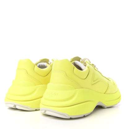 Gucci Calfskin Mens Rhyton Sneakers 9 Yellow Fluo 4 of 11