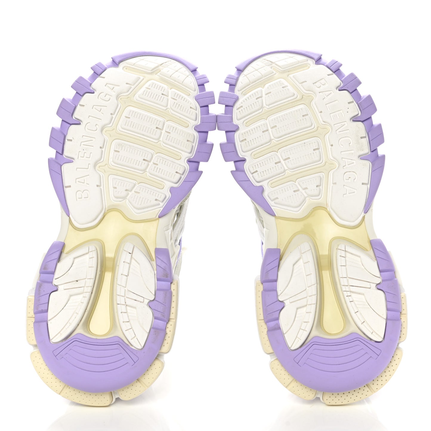 Rubber Mesh Tri-Color Womens Track.2 Open Sneakers 36 Lilac Beige Light Grey
