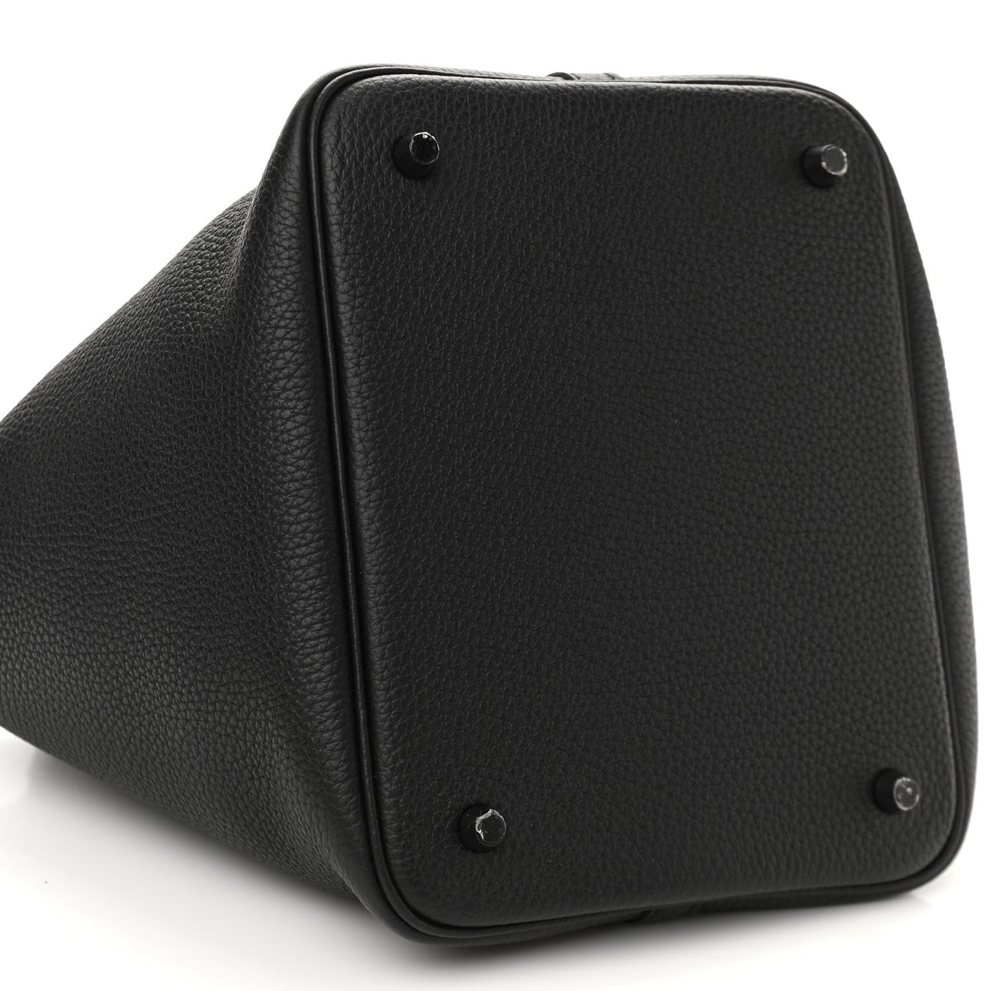 Taurillon Clemence Monochrome Picotin Lock 22 MM Black