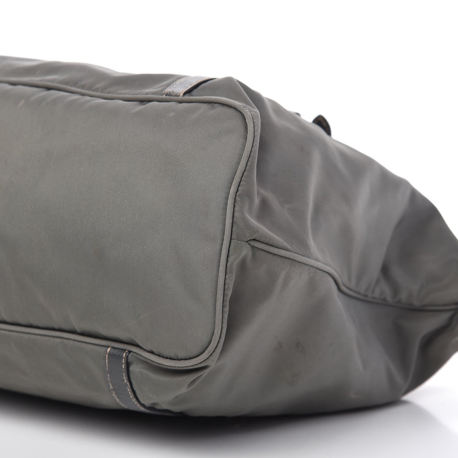 Prada Tessuto Nylon Saffiano Tote Grey 7 of 10