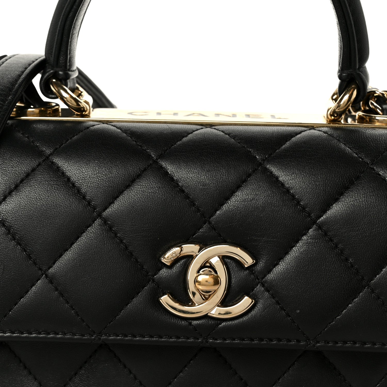 Chanel Lambskin Quilted Mini Trendy CC Dual Handle Flap Bag Black 10 of 13