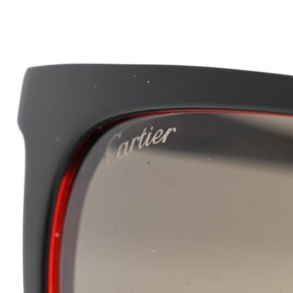 Cartier Acetate CT0002S Rectangular Sunglasses Black 7 of 8