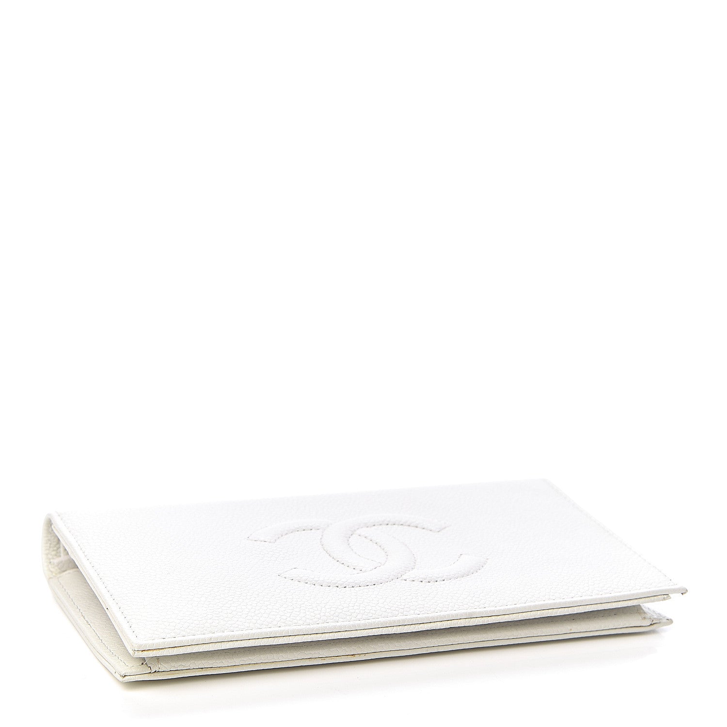 Chanel Caviar Timeless CC Yen Wallet White 4 of 9