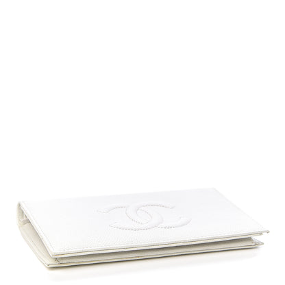 Chanel Caviar Timeless CC Yen Wallet White 4 of 9