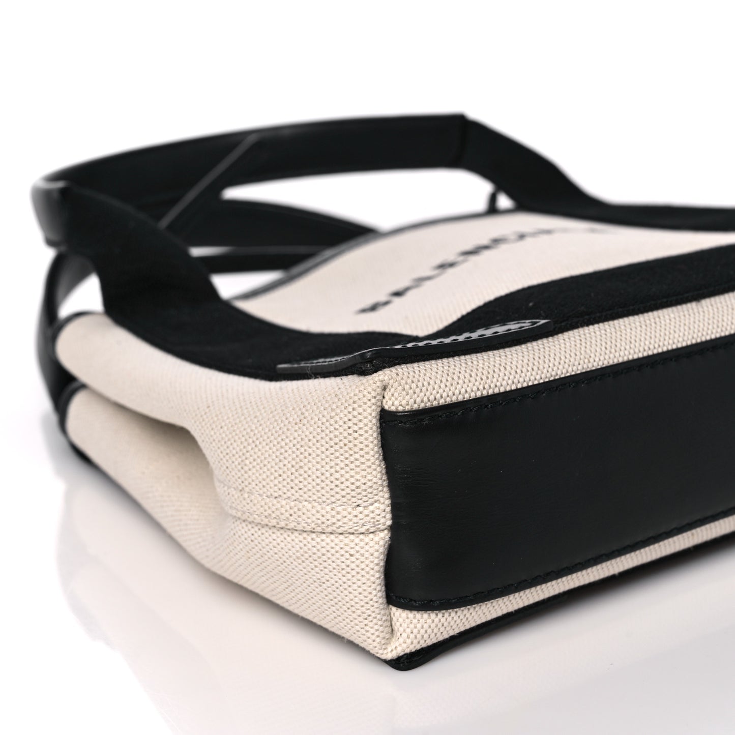 Cotton Canvas Calfskin Navy Cabas XS Natural Black